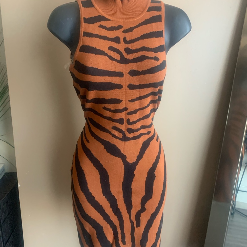 FASHION NOVA Tiger print mini dress